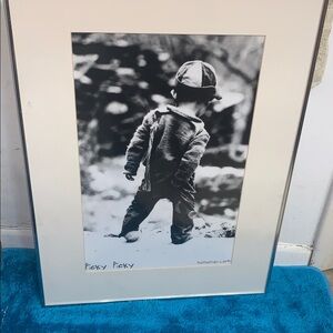 Charming Black and White Child Art Print